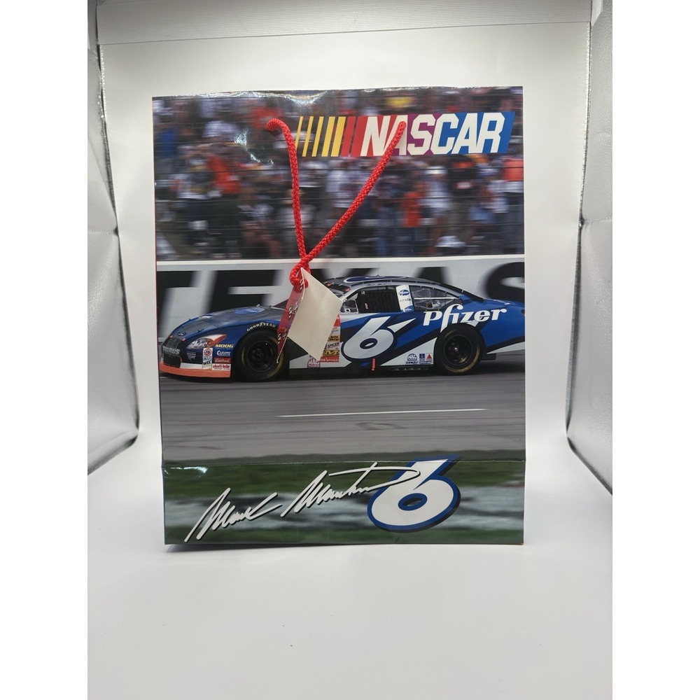 Vintage Mark Martin #6 NASCAR Gift Bag Unused 10x12.5 Inches